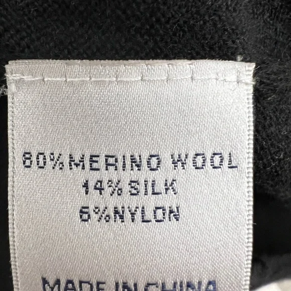 Peter Millar Black Crewneck Merino Wool Sweater - Picture 3 of 4